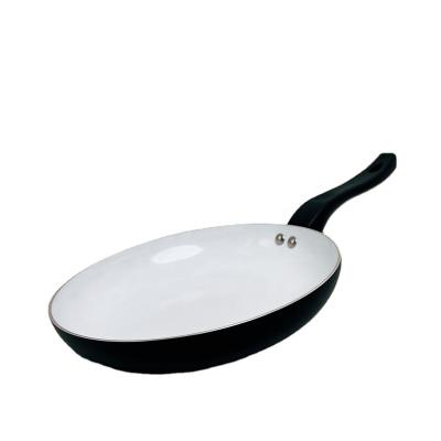 China Hot Selling Sustainable Aluminum White Ceramic Non Stick Frying Pan, Frying Pan With Detachable Handle Induction Frying Pan for sale