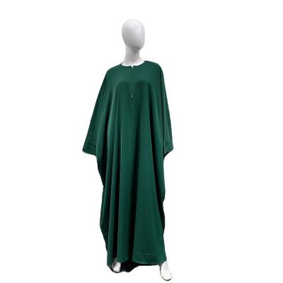 China Polyester Front Zipper 15 Colors Amazon Best Sell Women Dubai Oversized Abaya From Modest Islamic Clothing Middle East for sale