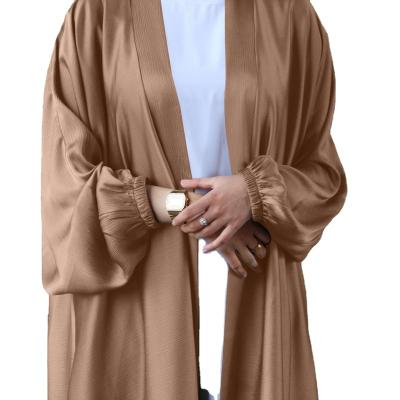 China Ethnic Polyester Middle East Long Sleeves Open Abaya Dubai Cardigan Kimono Islamic Clothing Fancy Abaya for sale