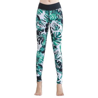 China Antibacterial OEM Customized 2020 New Flower Print Girl's Sexy Fitness Yoga Pants Ladies Tights Leggings Pants for sale