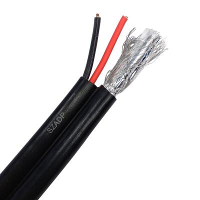 China SZADP 75ohm Coaxial Cable RG 59 Al/Cu Braiding 2C 0.75mm2 Power CCTV + CCTV CAMERA CABLE rg59 coaxial cable for sale