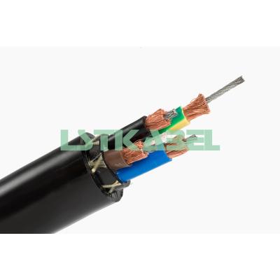 China High Quality Flexible Reinforced 4 Core Stranded Copper Conductor Tensile Resistance Reeling Cable For Mine Wires for sale