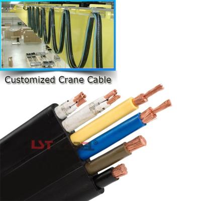 China Waterproofing / Oil Resistance / Anti-Twist Low Smoke And Halogen Festoon Free Cable Flat Flexible Cables Festoon Cable Systems for sale