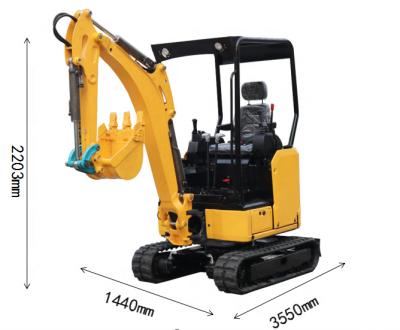 China Hotels Home Construction Crawler Micro Farm Household Mini Excavator Towable Backhoe Mini 1.5 ton Hydraulic Excavator for sale