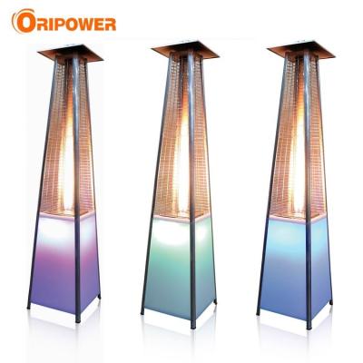 China Stocked CE Approved Quartz Glass Tube Stainless Steel Patio Heaters With LED Light for sale