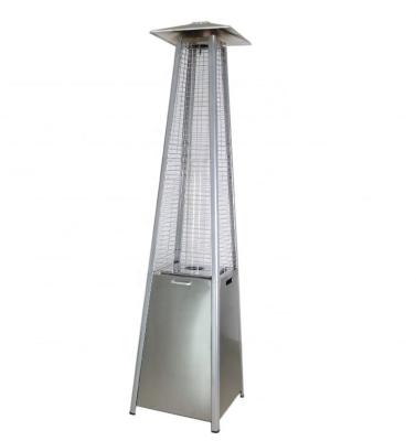 China Outdoor stainless steel pyramid patio heater, real flame patio heater, glass tube patio heater for sale