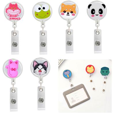 China Custom Retractable Badge Reel New Style Lovely Office School Nurse Badge Reel For Gift Badge Holder for sale