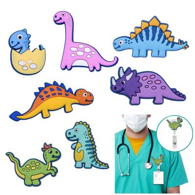 China Free Shipping Medical Cute Cartoon Office School Nurse ID Badge Holder Retractable Felt Reel Doctor School Teacher Student for sale