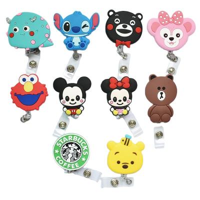 China Retractable Office School Students ID Badge Lanyard Medical Aid Badge Reel Hospital Health Care Badge Reels for sale