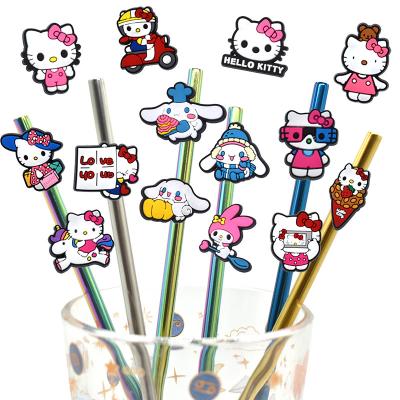 China Wholesale Cheapest Viable Cute Straw Kitty Silicone Mold Resin Melody Straw Charm Topper Viable for sale