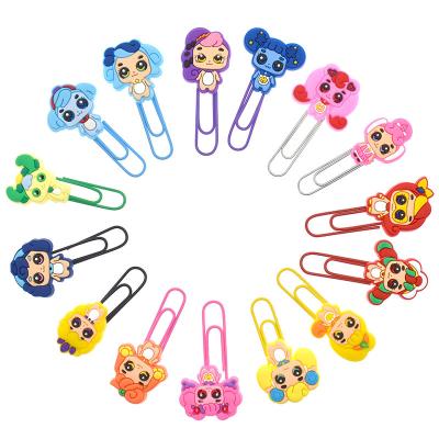 China Cute Custom Your Lovely Design Cartoon Dolls Silicone PVC Decorate Bookmark For Kids for sale