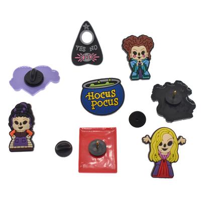 China Hot Selling China Halloween Custom Silicone Horror Movie Enamel Pin PVC Badge 3d Brooch 3d Lapel Rubber Pins for sale