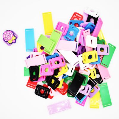 China Can be washed and stick on or stitch the 2022 most popular cheap cute colorful rectangle lace buckles charm PVC shoe accessories adjustment rubber tennis shoes for sale