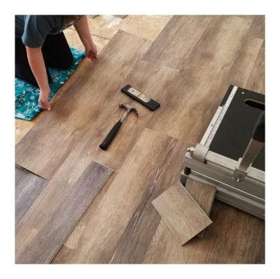 China Modern Eco - Friendly Customized Color Interlocking Waterproof LVT Vinyl Plank PVC Click Flooring for sale