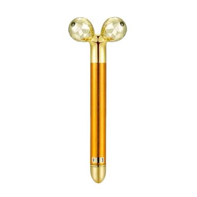 China Golden Pore Beauty Bar 24k Roller 3D Face Lift Shrink Massager For Skin Care for sale