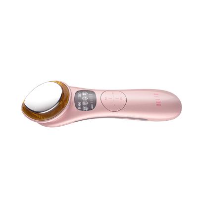 China Electric Anti-puffiness Eye Face Beauty Massage Hot Cold Tightening Vibrate 3D Contour Ultrasonic Facial Massager for sale