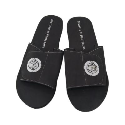 China Wholesale Fashion Trend Men's Summer Sports Plain Loose Flip Flop Black With Logo for sale