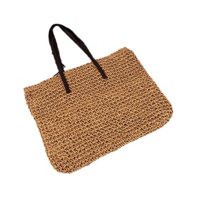 China Good Quality Factory Directly Woven Tote Straw Beach Bag Folding Woven Bag for sale