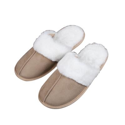 China Fashion trend factory wholesale price winter household indoor warm soft bottom men and women Closed Toe Faux Suede Fabric Slippers for sale