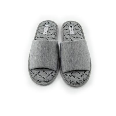 China Gray Shoes Wholesale Home Cotton Good Quality Breathable Women Men Slipper Custom Original for sale