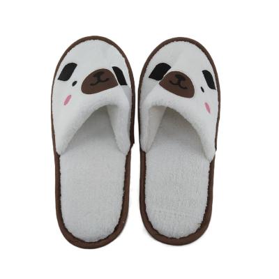 China New Design Breathable Kids Embroidering Slippers Baby Child Velvet Hotel Bathroom Indoor Slippers For Teenagers for sale