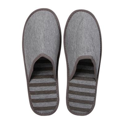 China Custom TPR Jersey Cotton Fabric Hotel Bathroom Eco - Friendly Slipper for sale