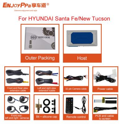 China 360 Degree Bird View Car Camera System For HYUNDAI Santa Fe With 4 Wide angle Cameras for sale