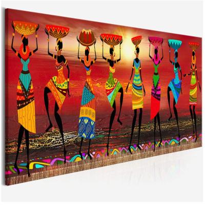 China Waterproof+ECO-Friendly African Women Dancing Tribal Oil Painting Picture Art HD Print On Canvas For Living Room Decoration Items Home Decor No Frame for sale