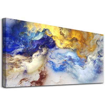 China Waterproof+ECO-Friendly Modern Gold Abstract Wall Art Hotel Canvas Art Watercolor Painting Poster for Living Room Office Bathroom Decorations for sale