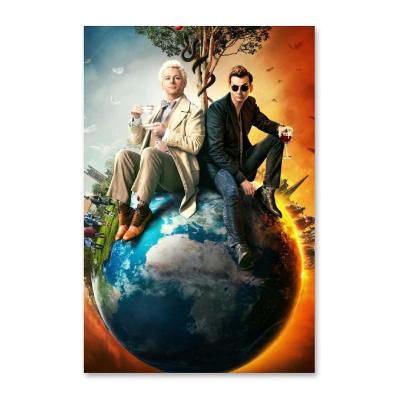 China Waterproof+ECO-Friendly Top Hanging Products 2021 Good Omens Movie Decorative Canvas Painting Wall Art Living Room Posters Bedroom Painting Digital Art for sale