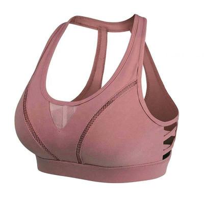 China Breathable Integrated Fixed Cup Fitness Underwear Hot Sexy Yoga Bra Easy Wear To Take Off Running Sports Bra for sale