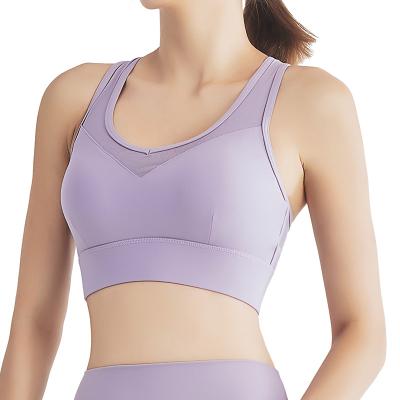 China Wholesale Breathable High Strength Shockproof Women Underwear Yoga Gym Fitness Sports Running Bra Vest for sale