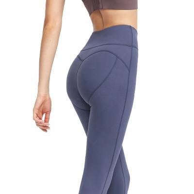 China Wholesale High Waist Women's Breathable Yoga Fitness Ladies Naked Feeling Ladies Gym Sexy Tight Leggings for sale