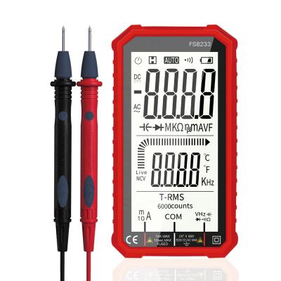 China Digital Multimeter 6000 Counts RMS Capacitance Meter True Auto Electrical Temp Resistance 4.7inch for sale