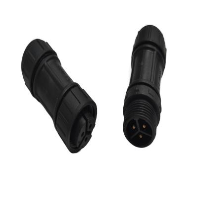 China Conector circular impermeable de tipo trasero roscado M12 8A IP67 Conector 3 pines en venta