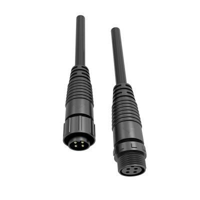 China Outdoor M12 Waterproof Male Female Connector Docking Reverse Head Power Cable for sale