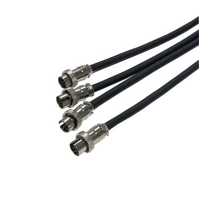 China GX16 Welded Male Head Waterproof Power Connector With Wire 6 Core Metal Aviation for sale