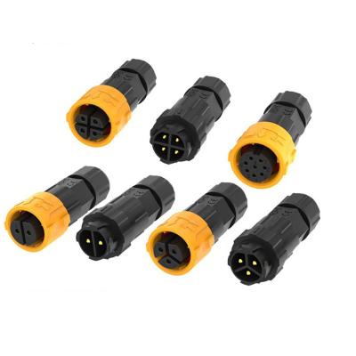 China Self Locking Waterproof Signal Connector Panel Mount Assembled Outdoor Lighting Plug for sale