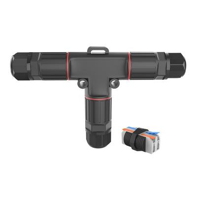 China Outdoor 3 Core Waterproof Data Connector M20 Quick Card Press Quick Connector for sale