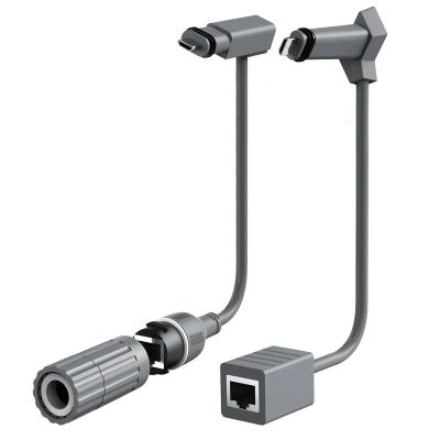 China PA66 Nylon-RJ45-Pin-Anschluss Wasserdichtes LED-Auswärtslichtanschluss zu verkaufen