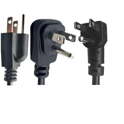 China UL Standard Black Power Plug Power Cord Connection 4.8mm Pin Diameter for sale