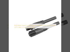 M10 Metal Head Coated Waterproof Male Female Connector LED Cable 2 Core 3 Core IP68