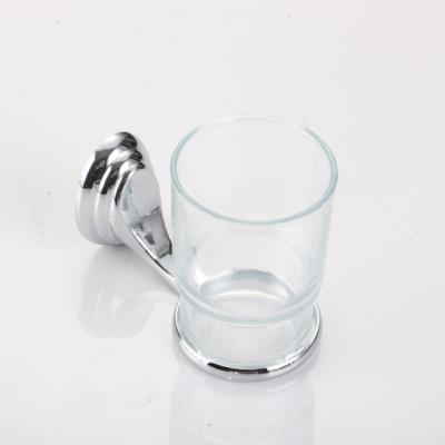 China Eco-friendly Wholesale Wall Mounted Cup Accessories Bath Glass Toothbrush Holder for sale