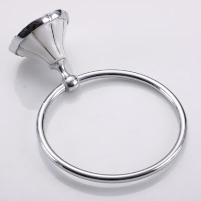 China Eco-friendly wall mouted toilet accessories bathroom accessories zinc alloy metal towel ring for sale