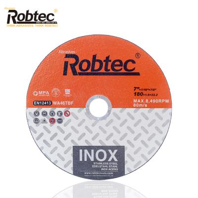 China Metal And Stainless Steel ROBTEC 7Inch INOX Extra Thin Abrasive Cutting Disc for sale