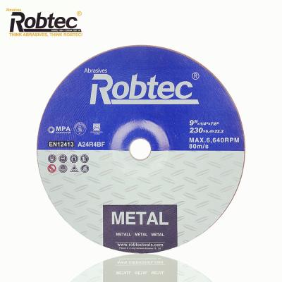 China For cutting stainless steel & Inch 230*6.8*22.2mm High Speed ​​Grinding Wheel , Abrasives Metal Metal Robtec 9 Grinding Wheels for sale