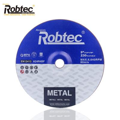 China Grinding For High Metal/Steel Inch 230*6.4*22.2mm Grinding Wheel ROBTEC 9 Efficient Cutting Wheel Made In China for sale