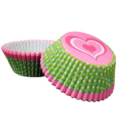 China Disposable Custom Exquisite Mini Pink Paper Cup Cakes for sale