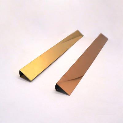 China Factory Price Modern Tile Edge Trim Installation Outside Corner 304 Stainless Steel Curved Tile Edge Trim for sale