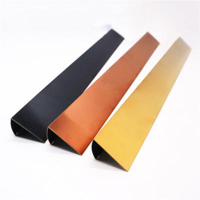 China Factory Supply Modern Corner Decorative Sharpening Stainless Steel Edge Ceramic Metal Joint Panels Strip Ceramic Tile Corner Gold Tile Ledge for sale